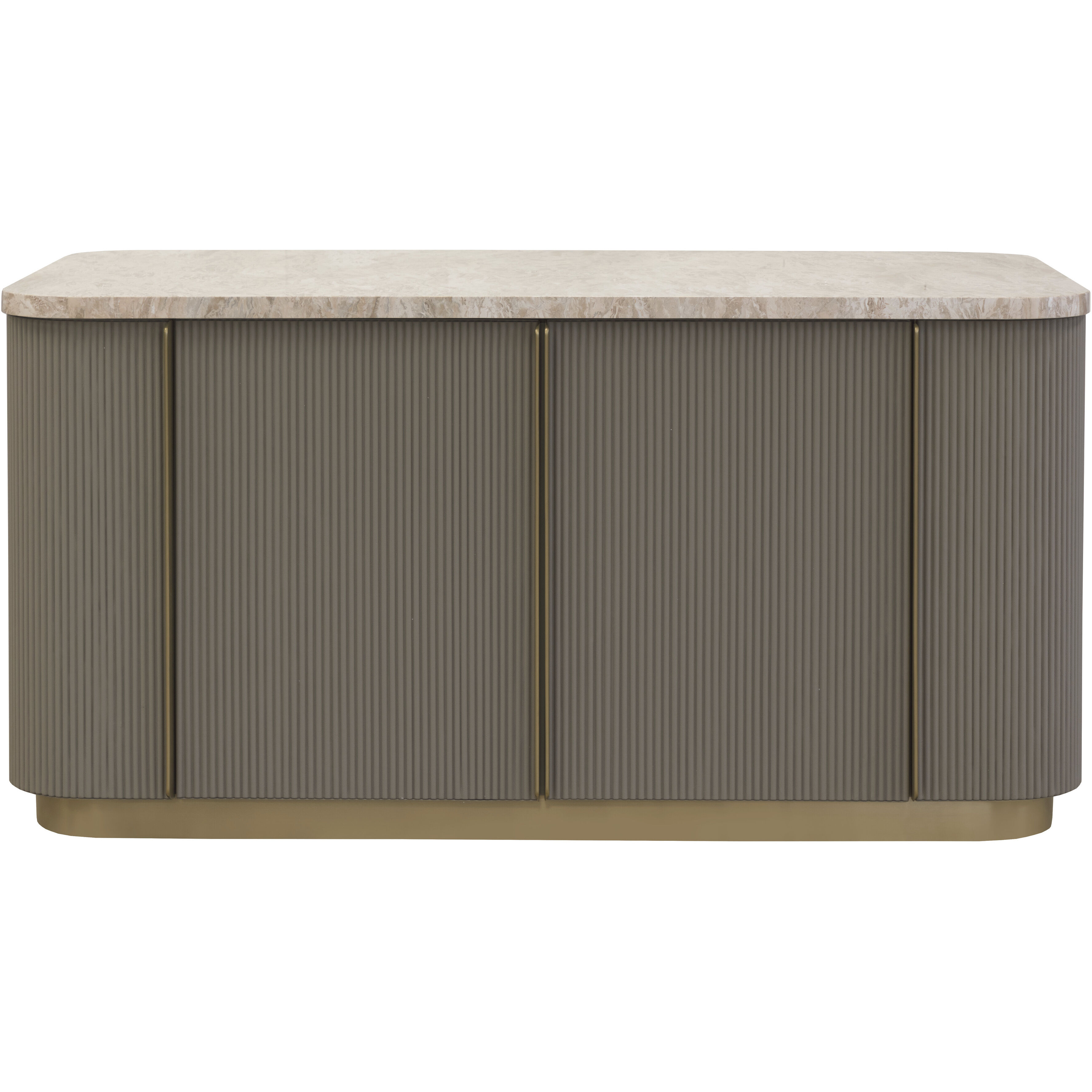 Cataldi Cappuccino / Brushed Gold Kitchen Island